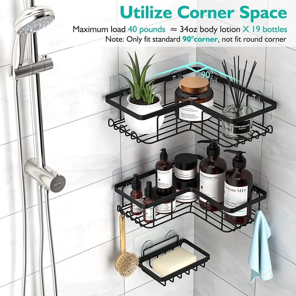 3pcs Set Shower Caddy Shelf