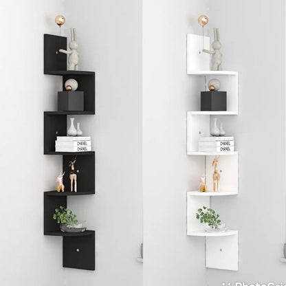 5 Tier rectangular wall mounted  floating shelf