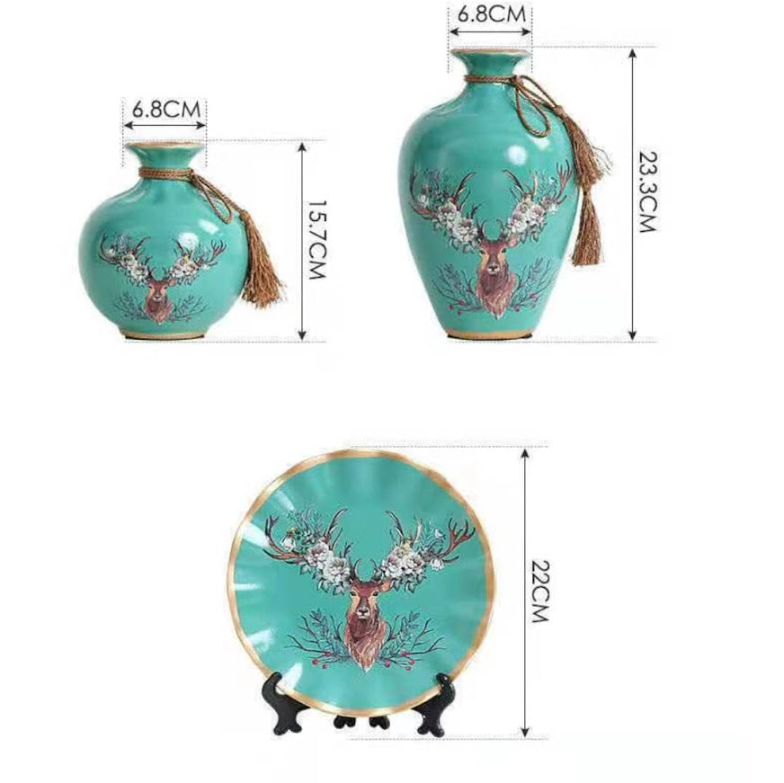 3pc Ceramic Flower Vase