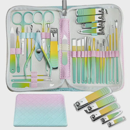 30pcs Multicoloured Nail Clipper Set