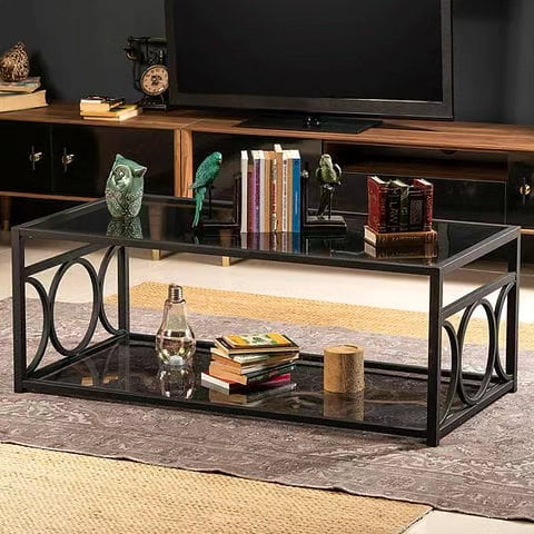 Rectangle Glass Top Table