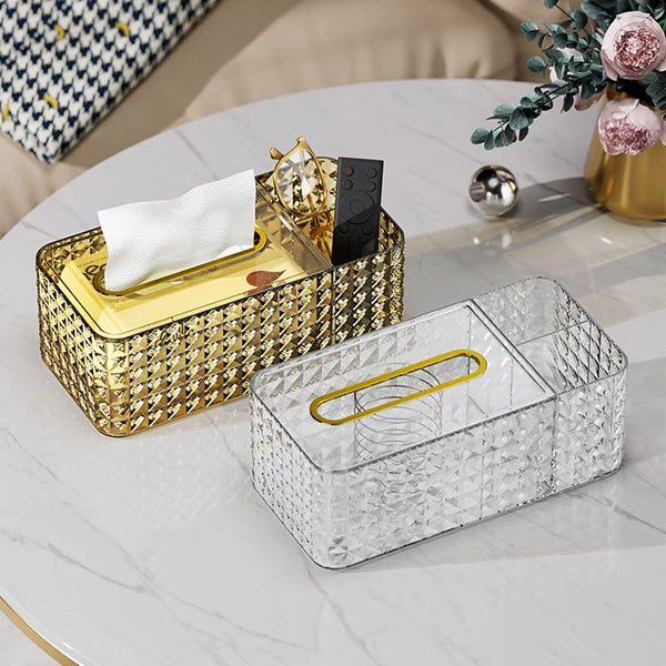 Decorative Acrylic Serviette Holder and Multifunction Organizer Box
