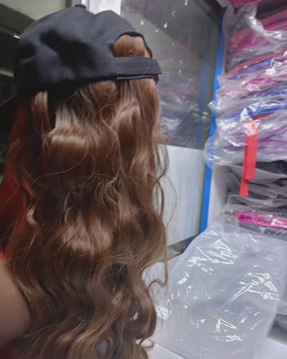 Wig with cap attached