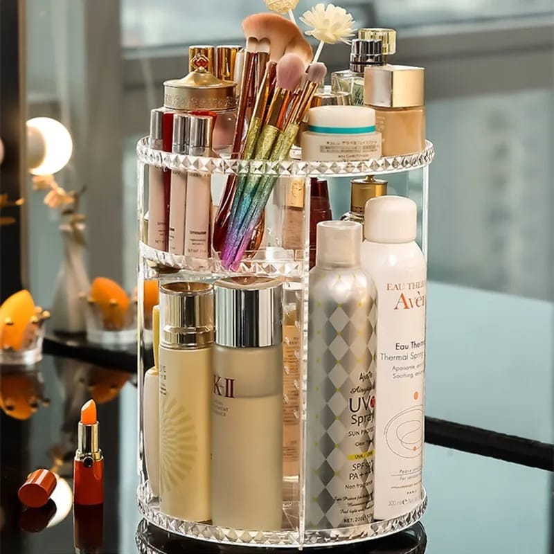 360° Rotating cosmetic organizer