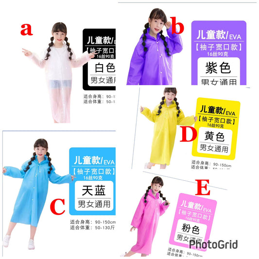 Kids  rain coats