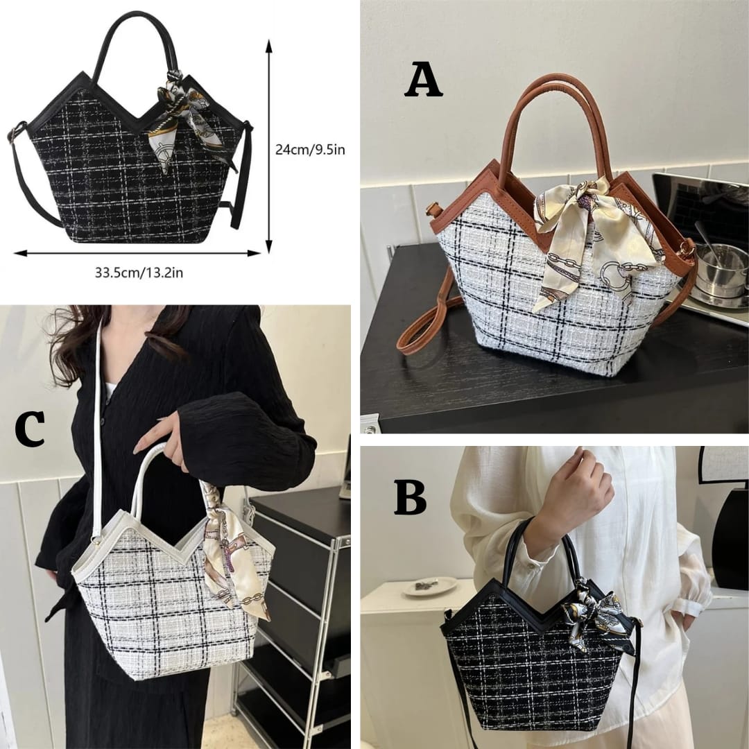Classic Stripe Crossbody Tote Bags