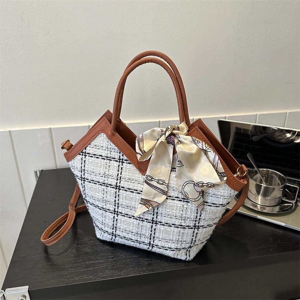 Classic Stripe Crossbody Tote Bags