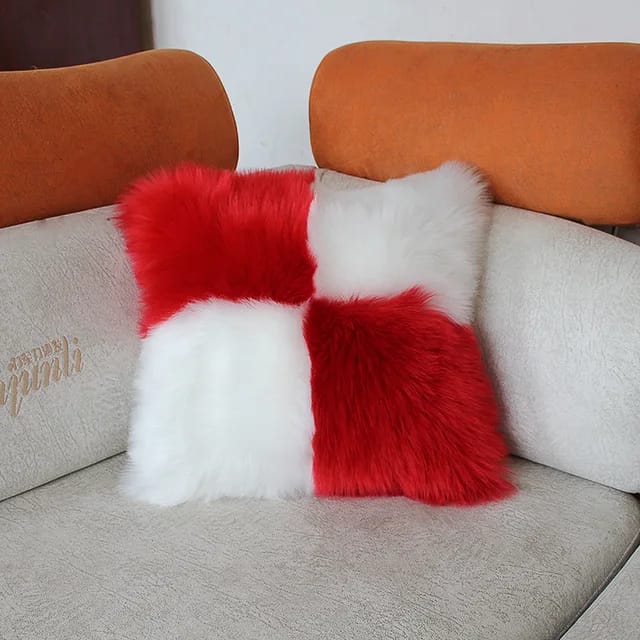 Faux fur throw cases