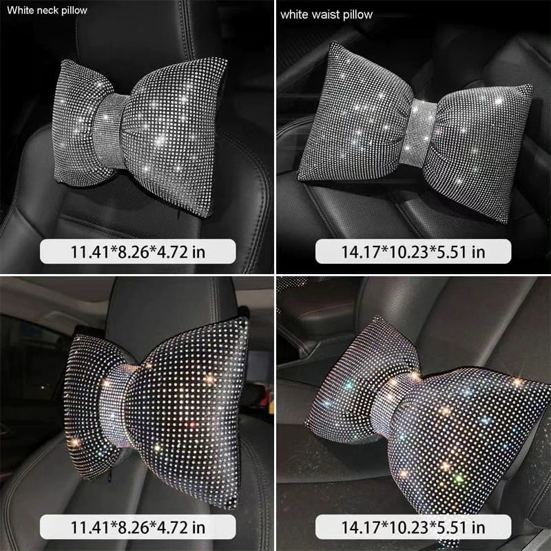 Universal Luxury Rhinestone Diamond Bowknot Car Headrest