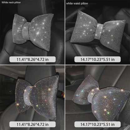 Universal Rhinestone Diamond Bowknot Car Headrest