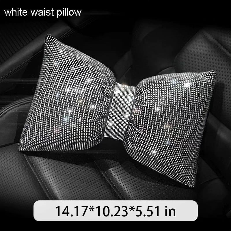 Universal Luxury Rhinestone Diamond Bowknot Car Headrest