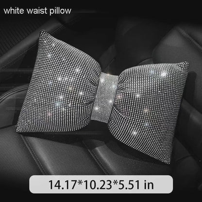 Universal Rhinestone Diamond Bowknot Car Headrest