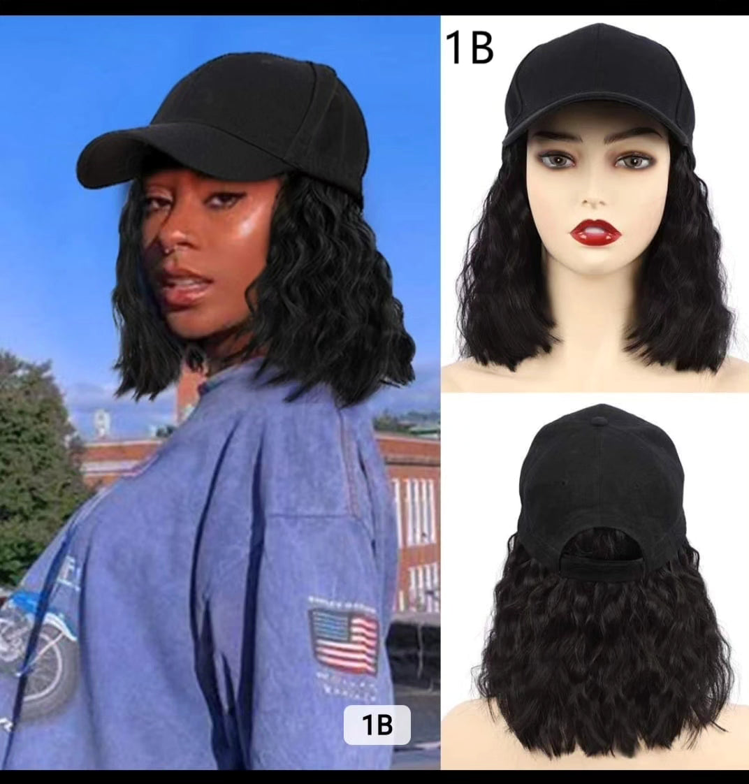 Wig and cap attached