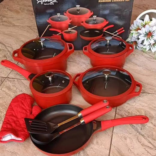 Diecast cookware set red