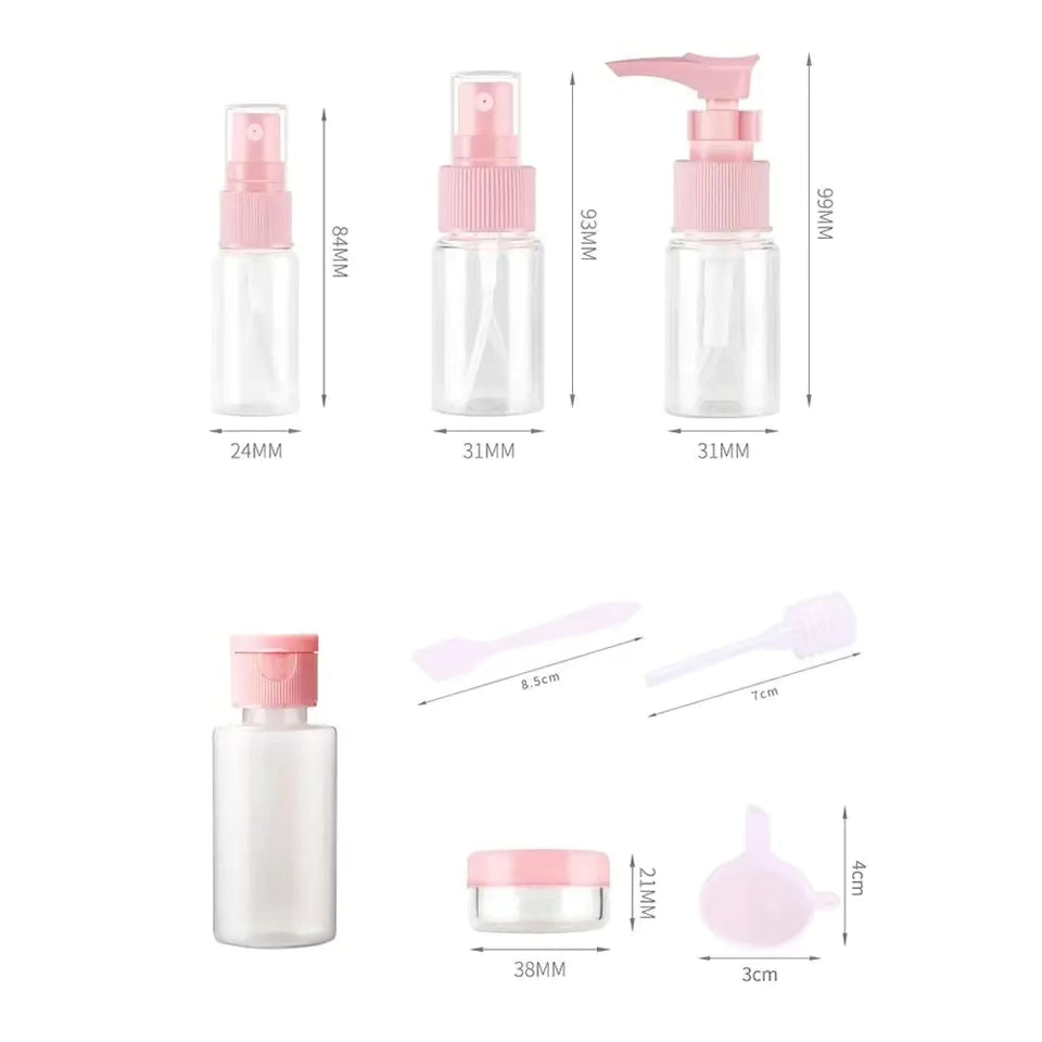 10pcs Cosmetic Travel Storage Set