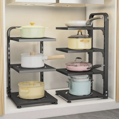 Kitchen adjustable storage rack