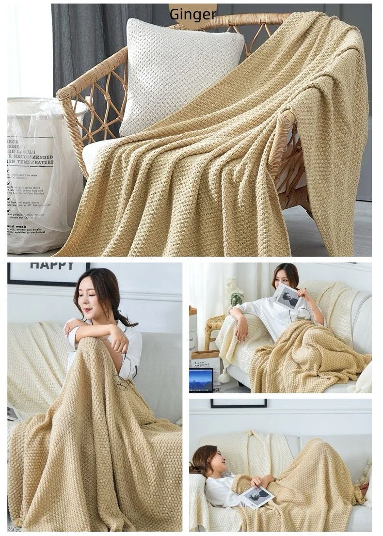 Tassel textured throw blanket