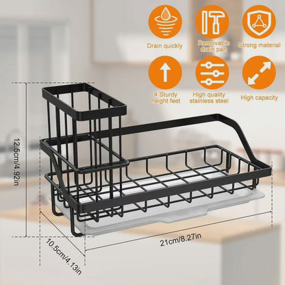 Kitchen Sink Drain Rack Sink Caddy BlackNov