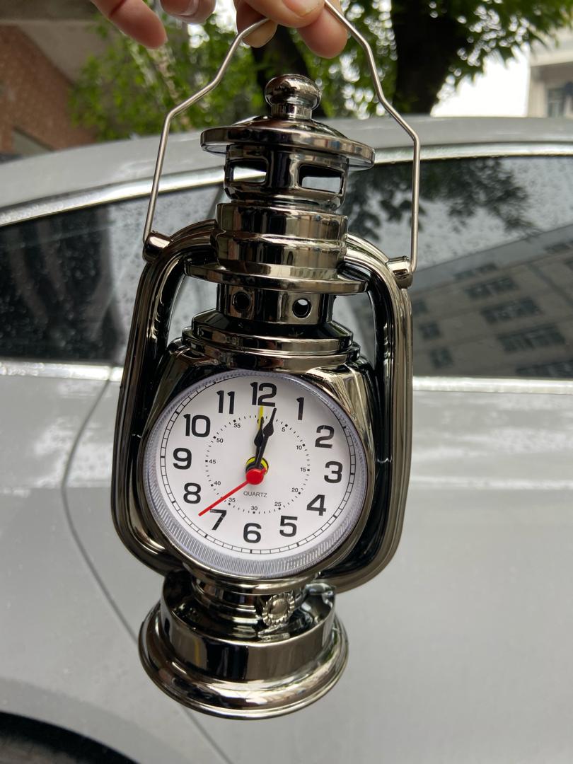 Vintage retro oil lamp alarm clock