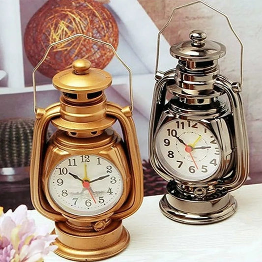 Vintage retro oil lamp alarm clock