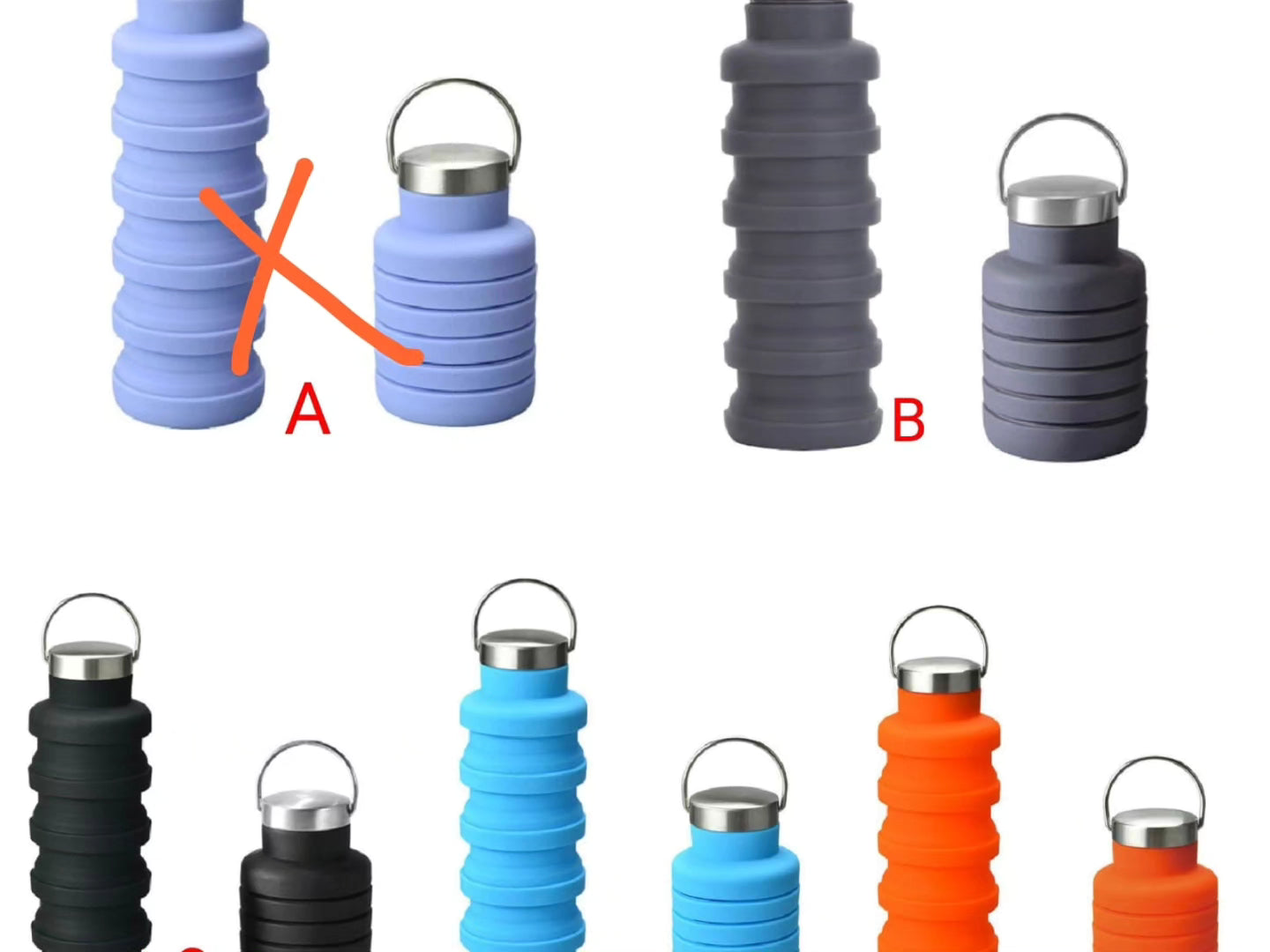 500 ml collapsible water bottle