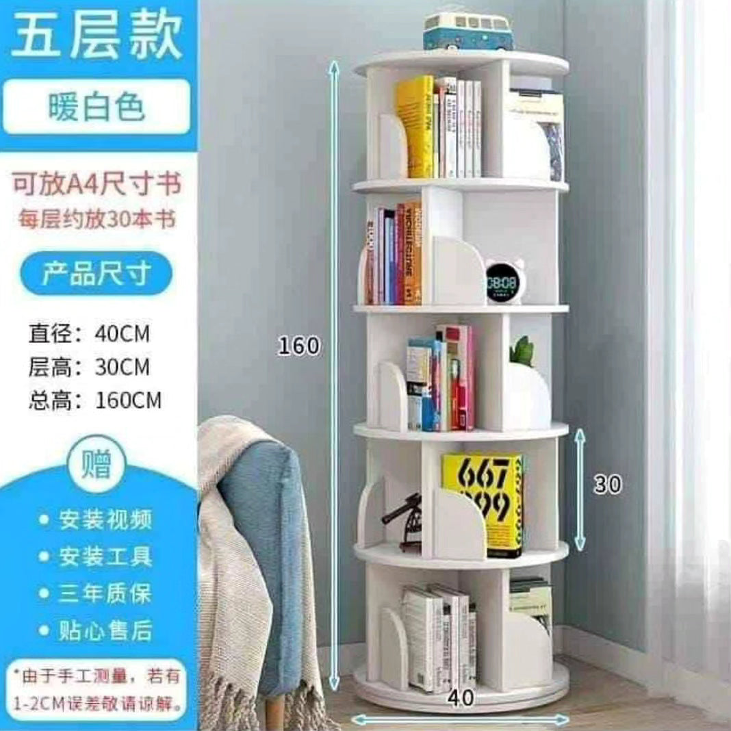 Space Saver Rotating Bookshelf