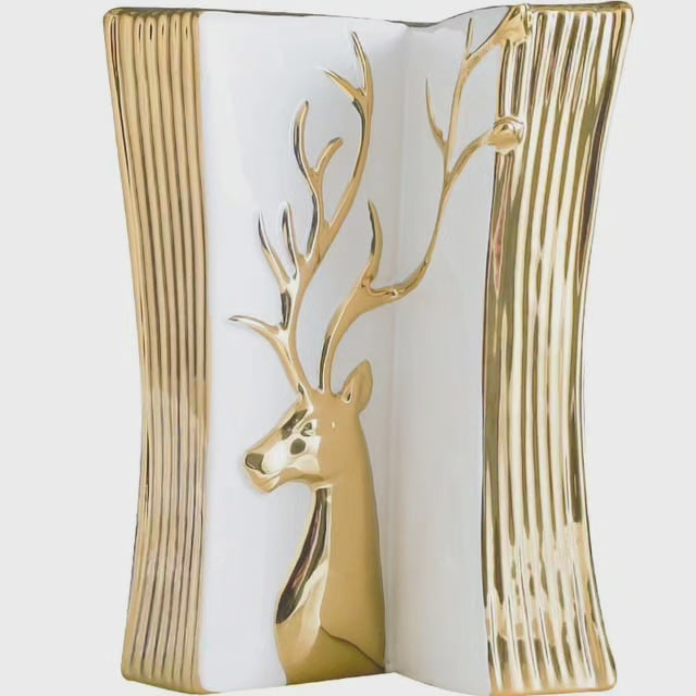 Ceramic Gold Book Vase