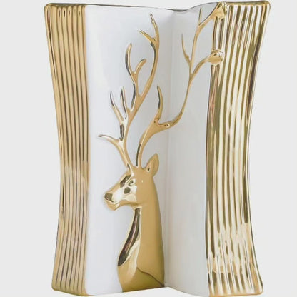 Ceramic Gold Book Vase