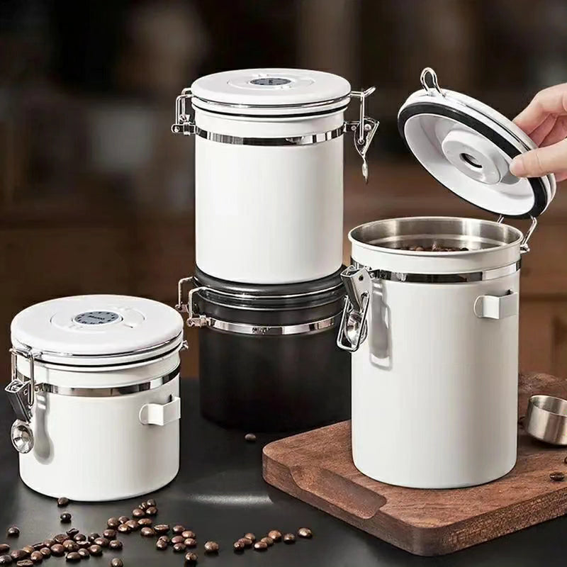 Stainless Steel Coffee Bean Vacuum Food Storage Container