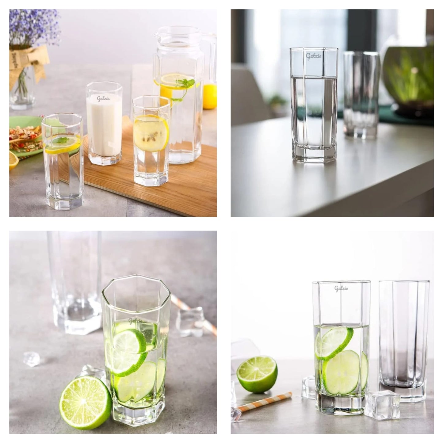 6pcs Clear Crystal Glass Cup