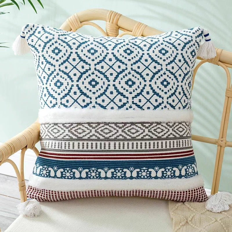 Throw Pillow Case with Tassels