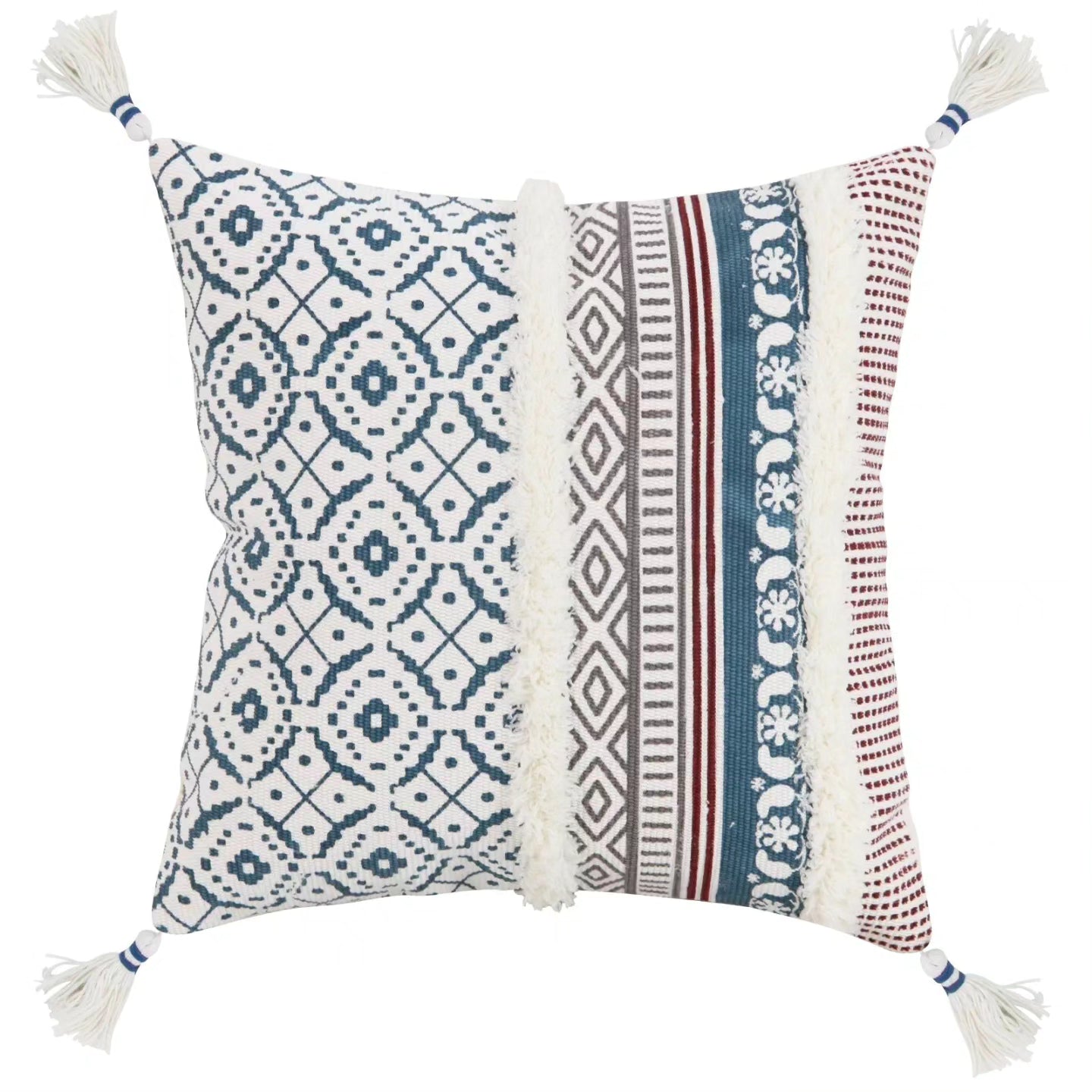 Throw Pillow Case with Tassels