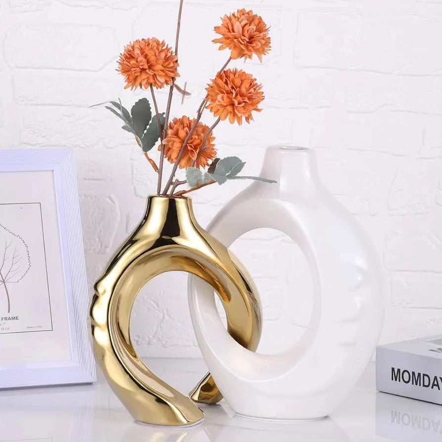 White and Gold Vase