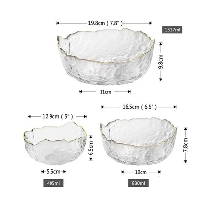 3Pc desert salad bowls