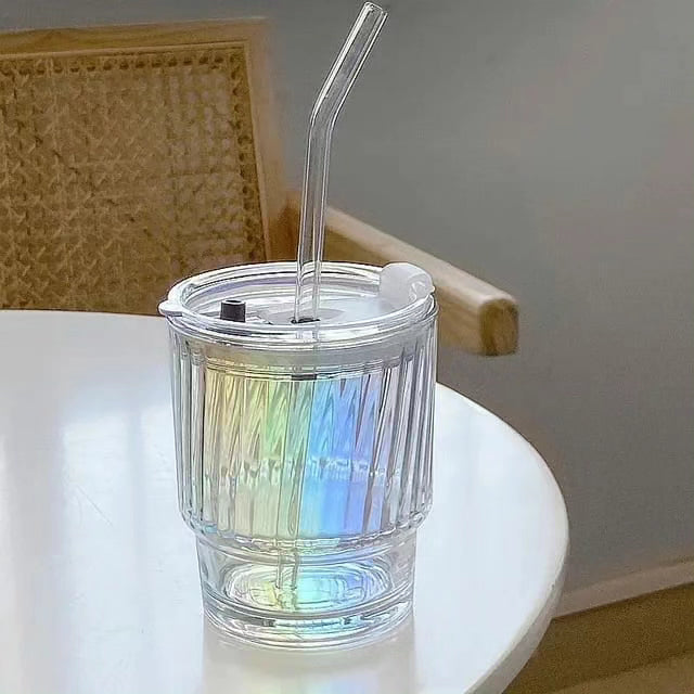 Borosilicate Glass Mug with Straw