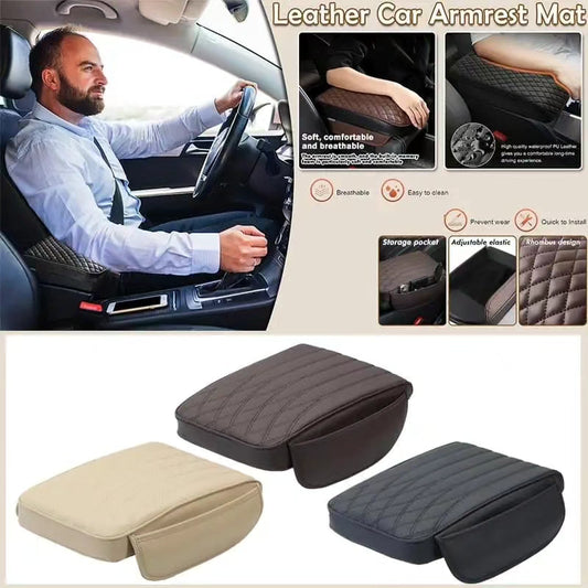 Universal Car Armrest Pad with Side Storage