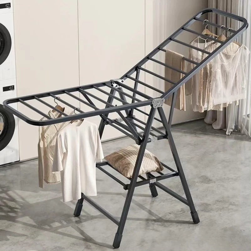 Folding outdoor drying rack