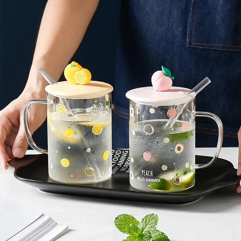 Fruit Style Transparent Glass Cup