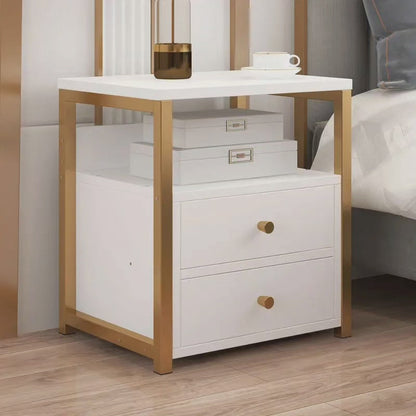 Double Drawer Bedside Cabinet