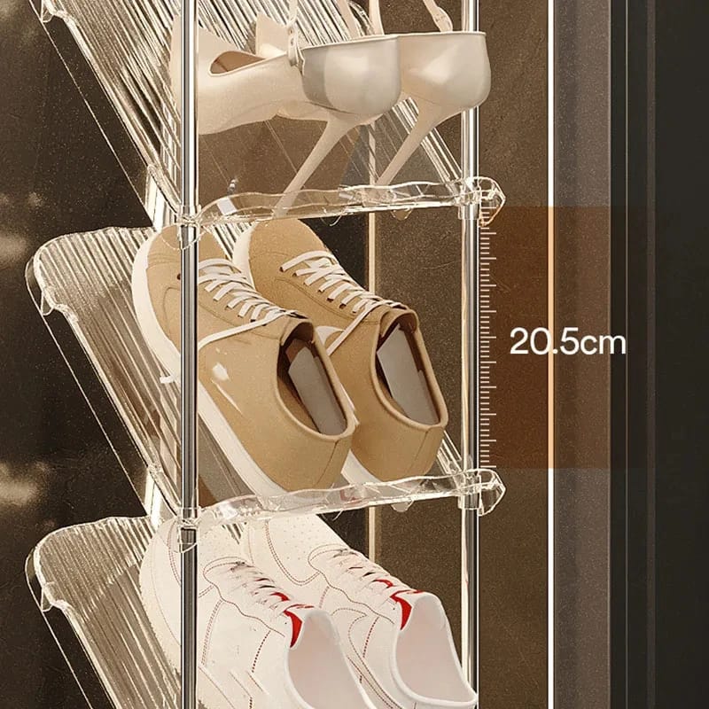 Multilayer entry way shoe shelf