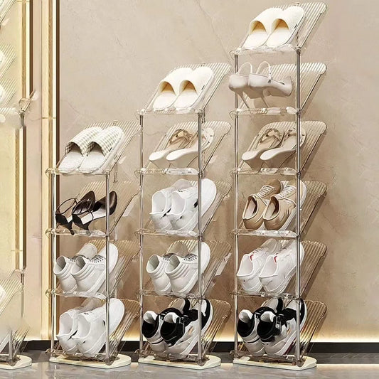 Multilayer entry way shoe shelf