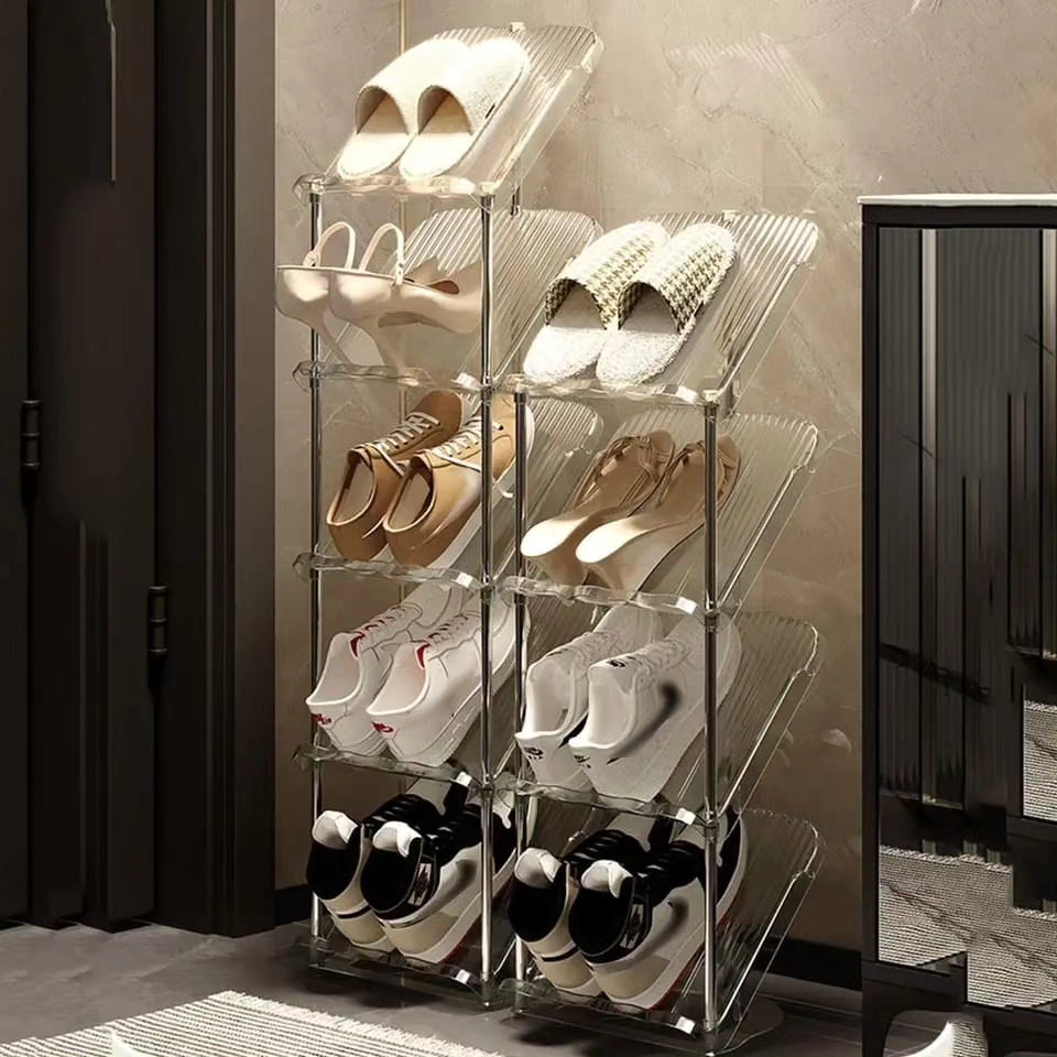 Multilayer entry way shoe shelf