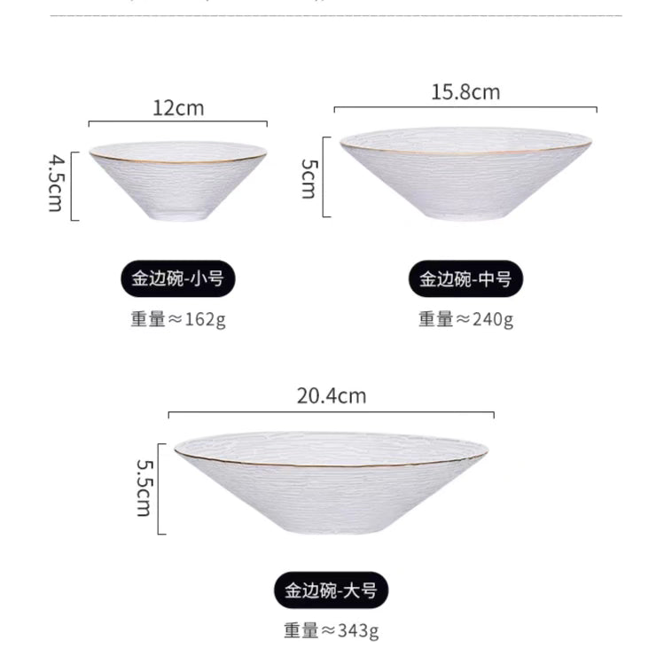 3pc Set Transparent Glass Plate