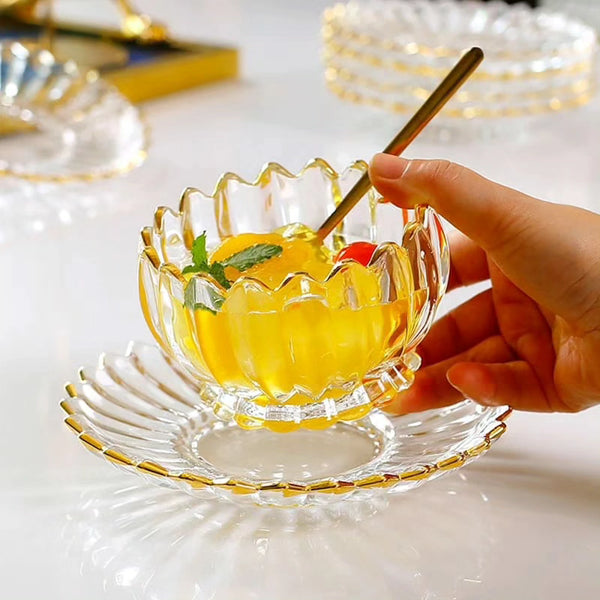 Glass Bowl + Saucer