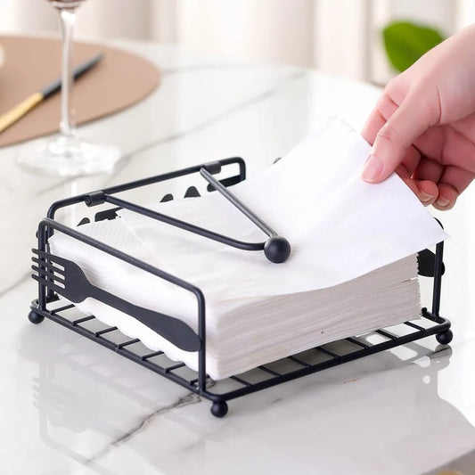 Black Metal Napkin Holder