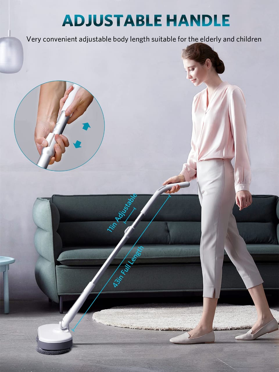 Rechargeable electric mop with sprayer