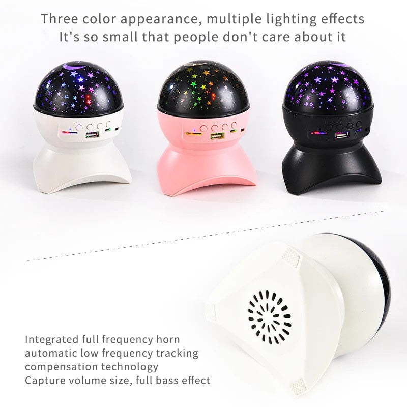 Bluetooth speaker star projector light