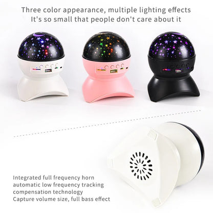 Bluetooth speaker star projector light