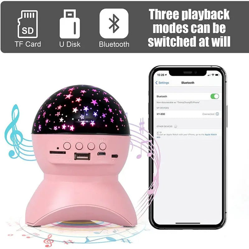 Bluetooth speaker star projector light