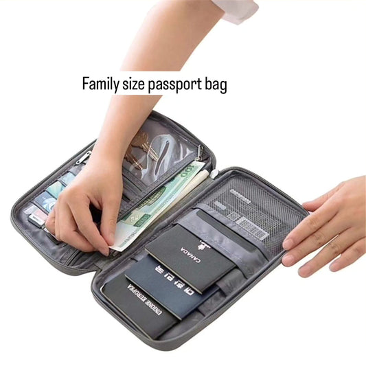 Family size passport organizer